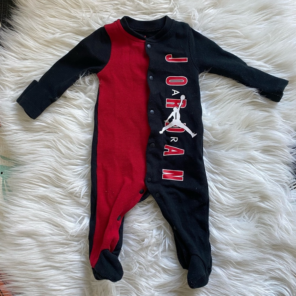 Jordan Button Up Footed Coverall Onesie